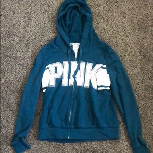 PINK Teal Sweatshirt. Size: L